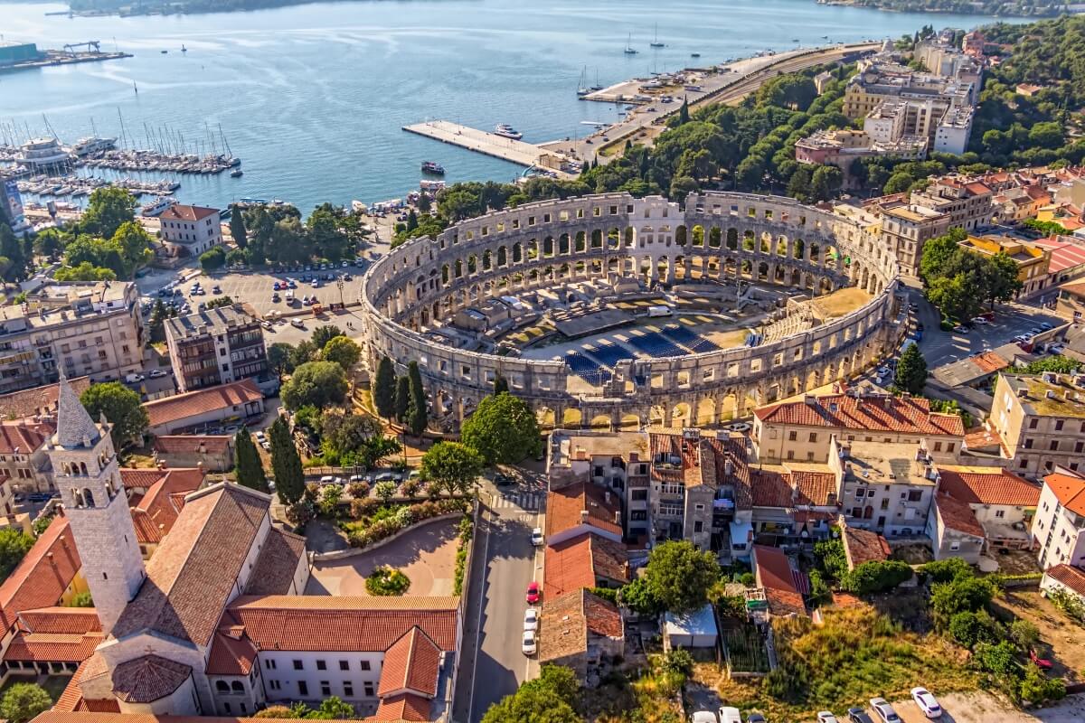 The majestic amphitheatre of Pula