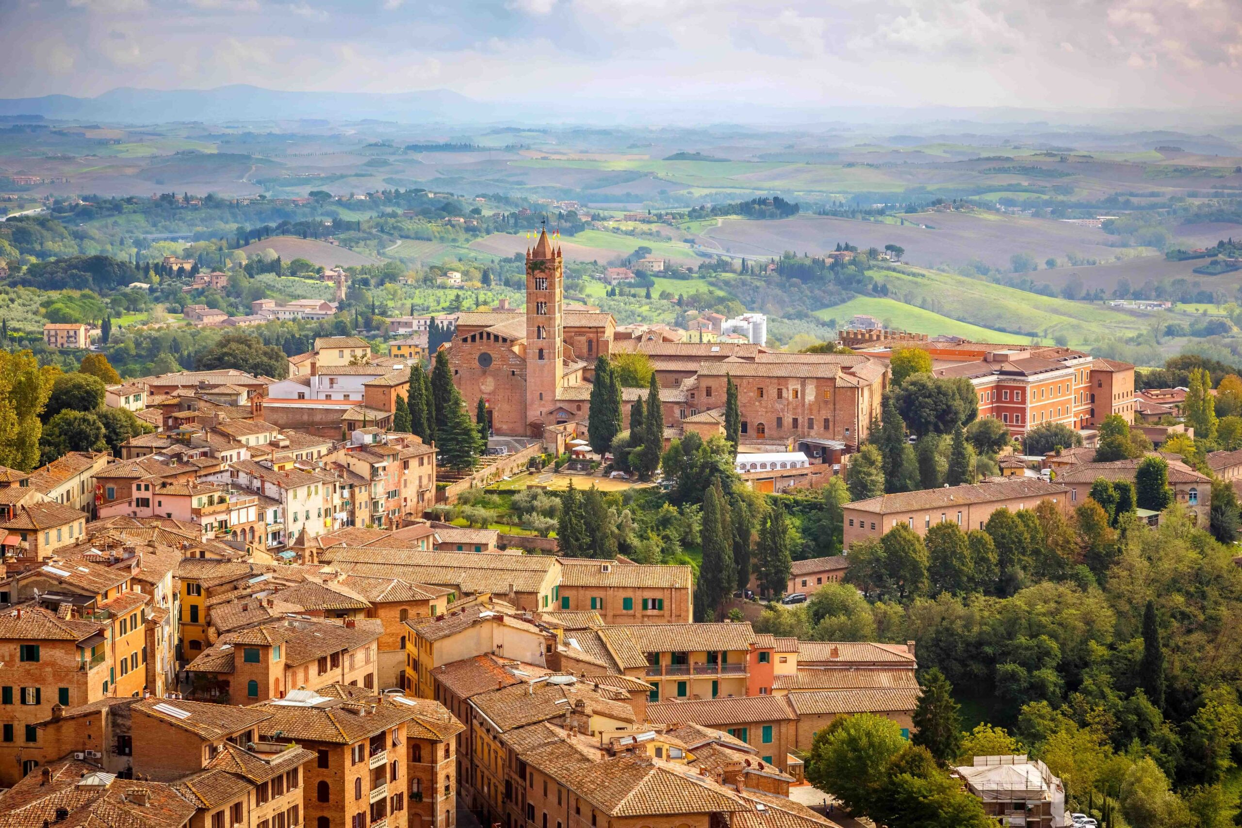 Most beautiful town of Siena in Tuscany