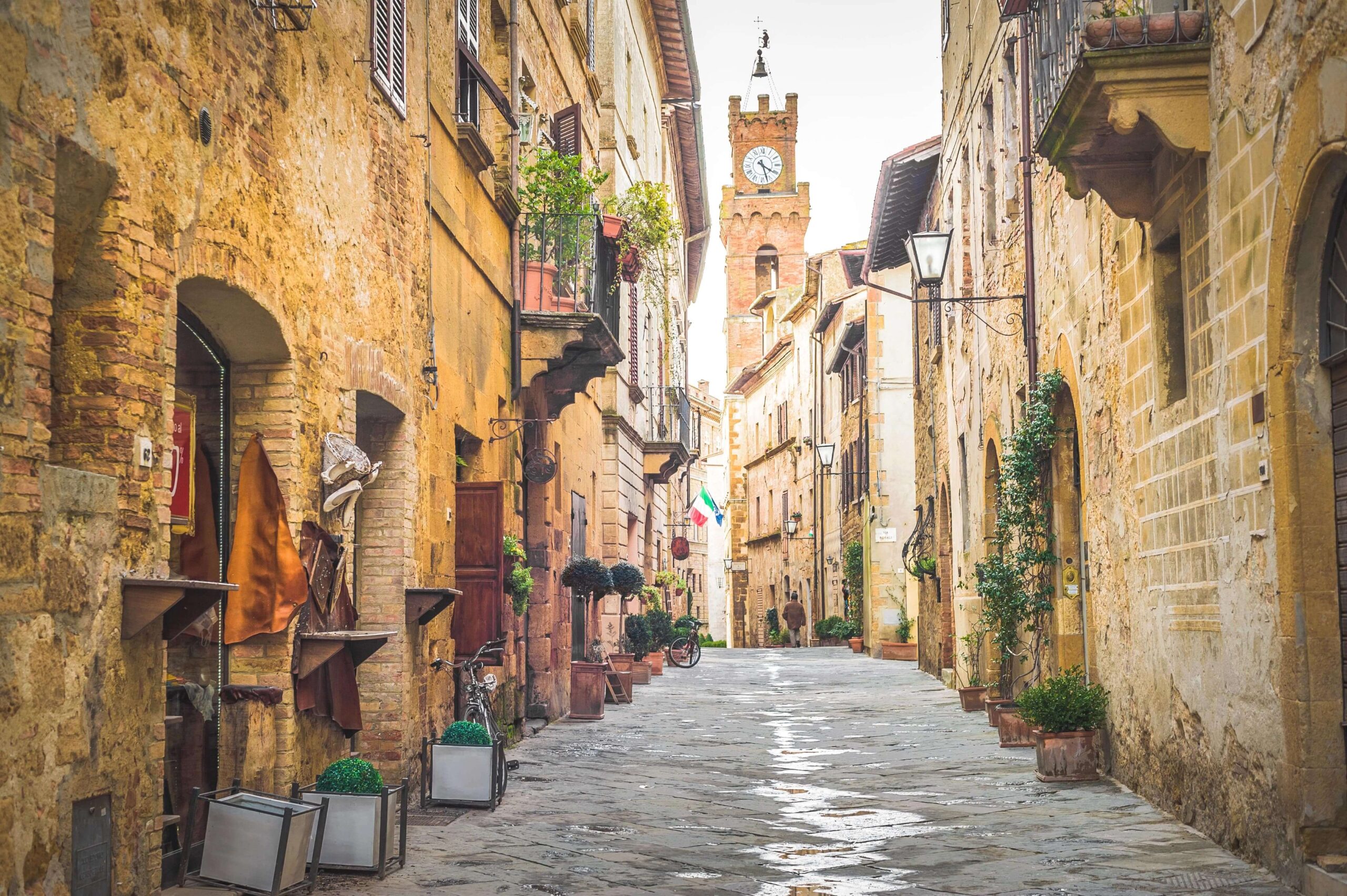 Old town streets of Pienza