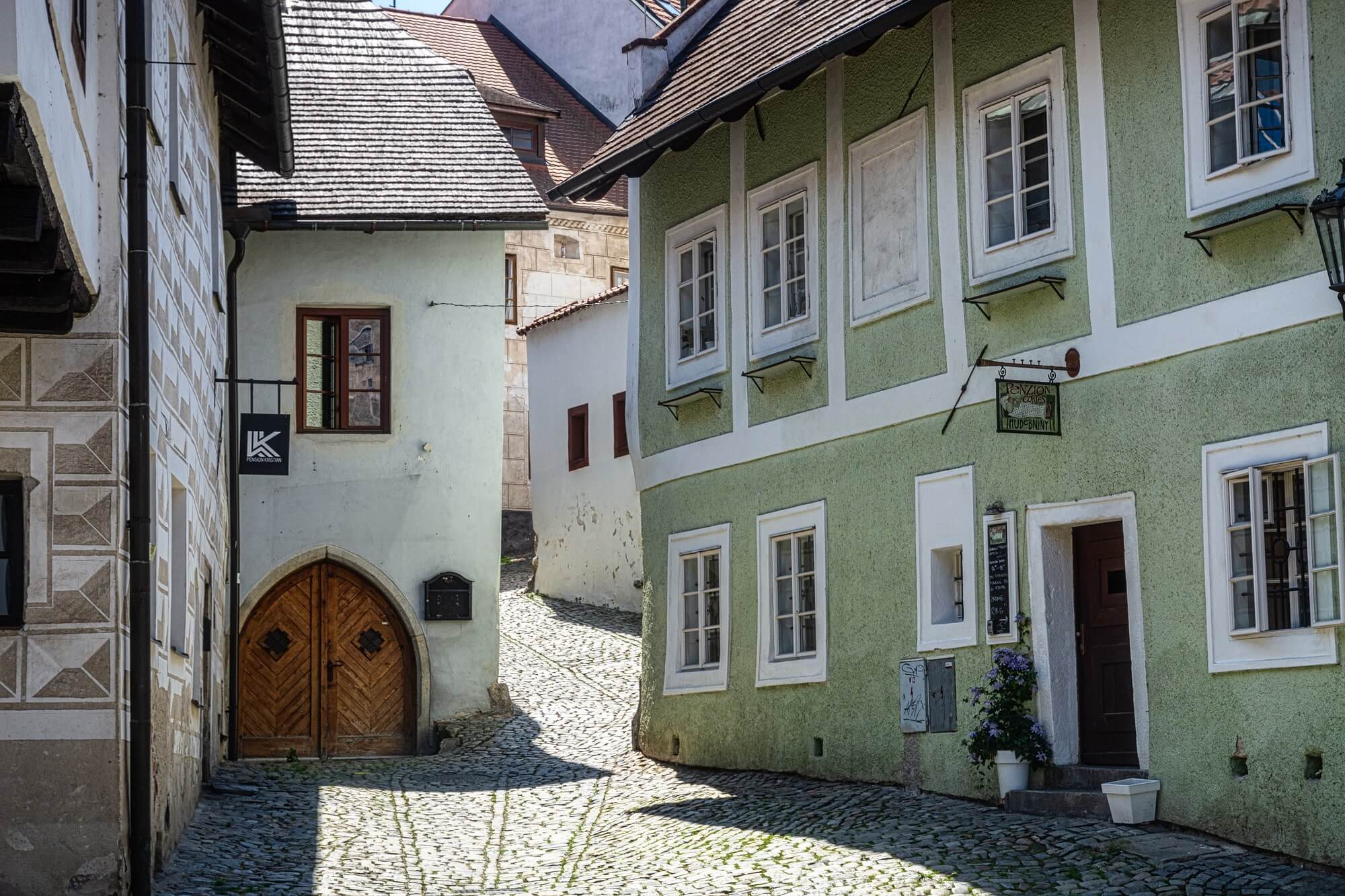 Cobbled Streets in Old town Cesky Krumlov