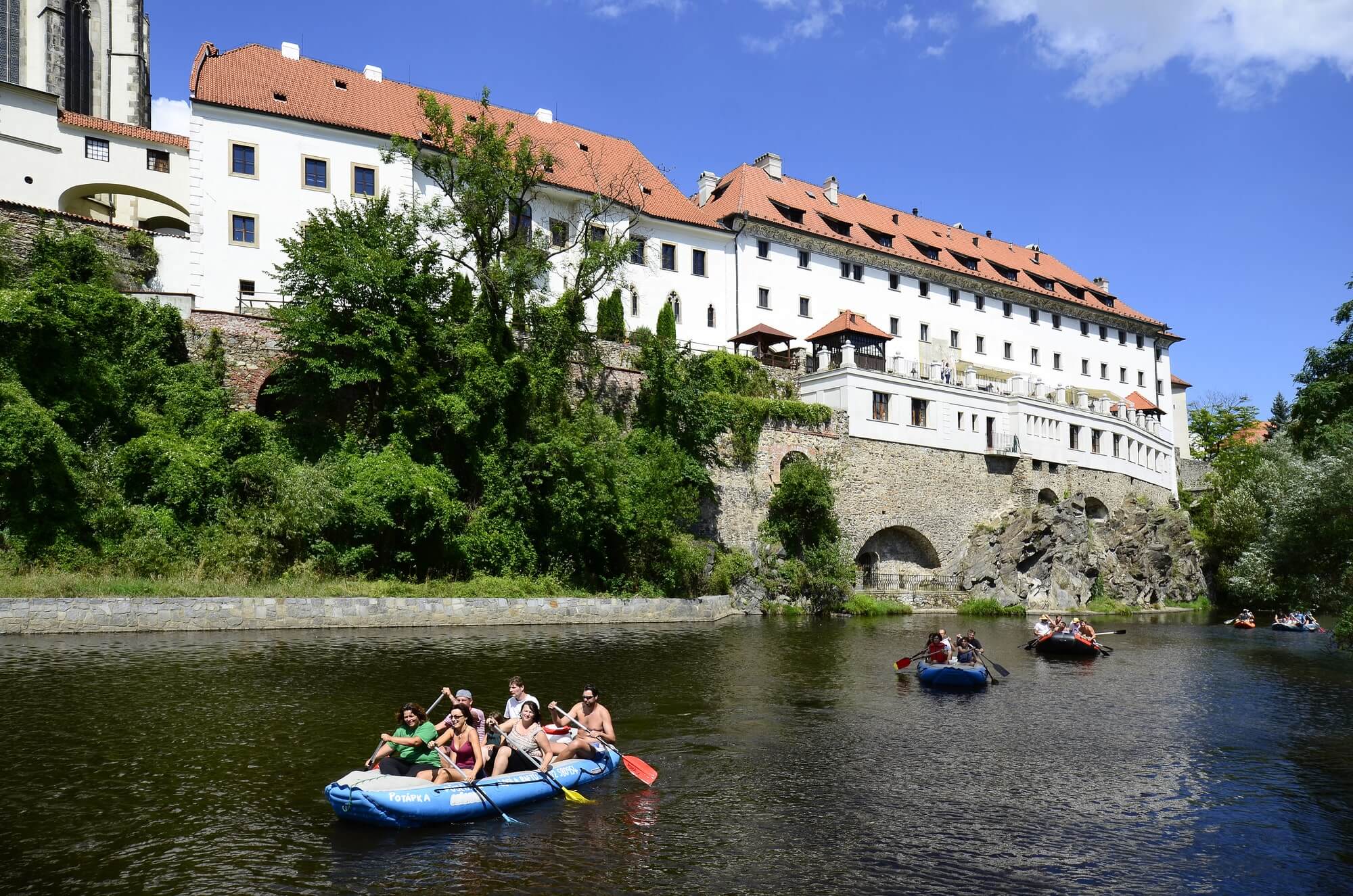 Rafting in Vltava River Cesky Krumlov