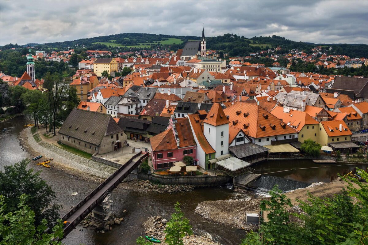 View of Cesky Krumlov from the top