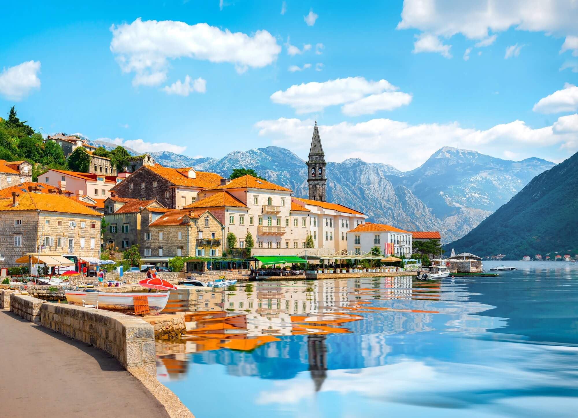 Beautiful view of the bay at Kotor