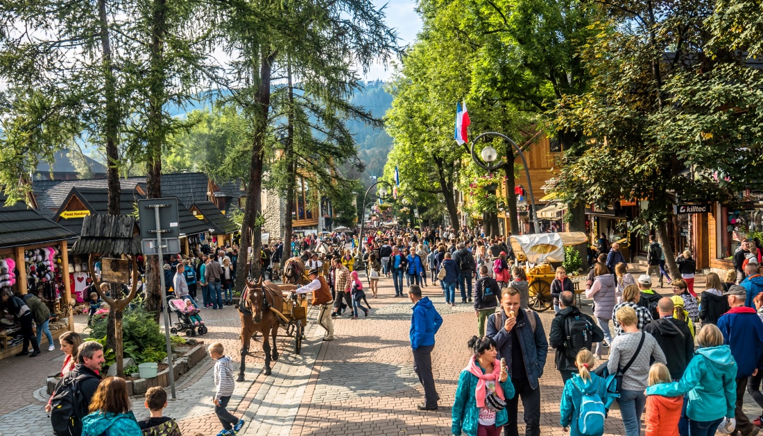 Krupowki street in Zakopane