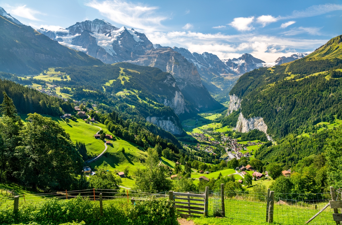 Beautiful valley of Lauterbrunn