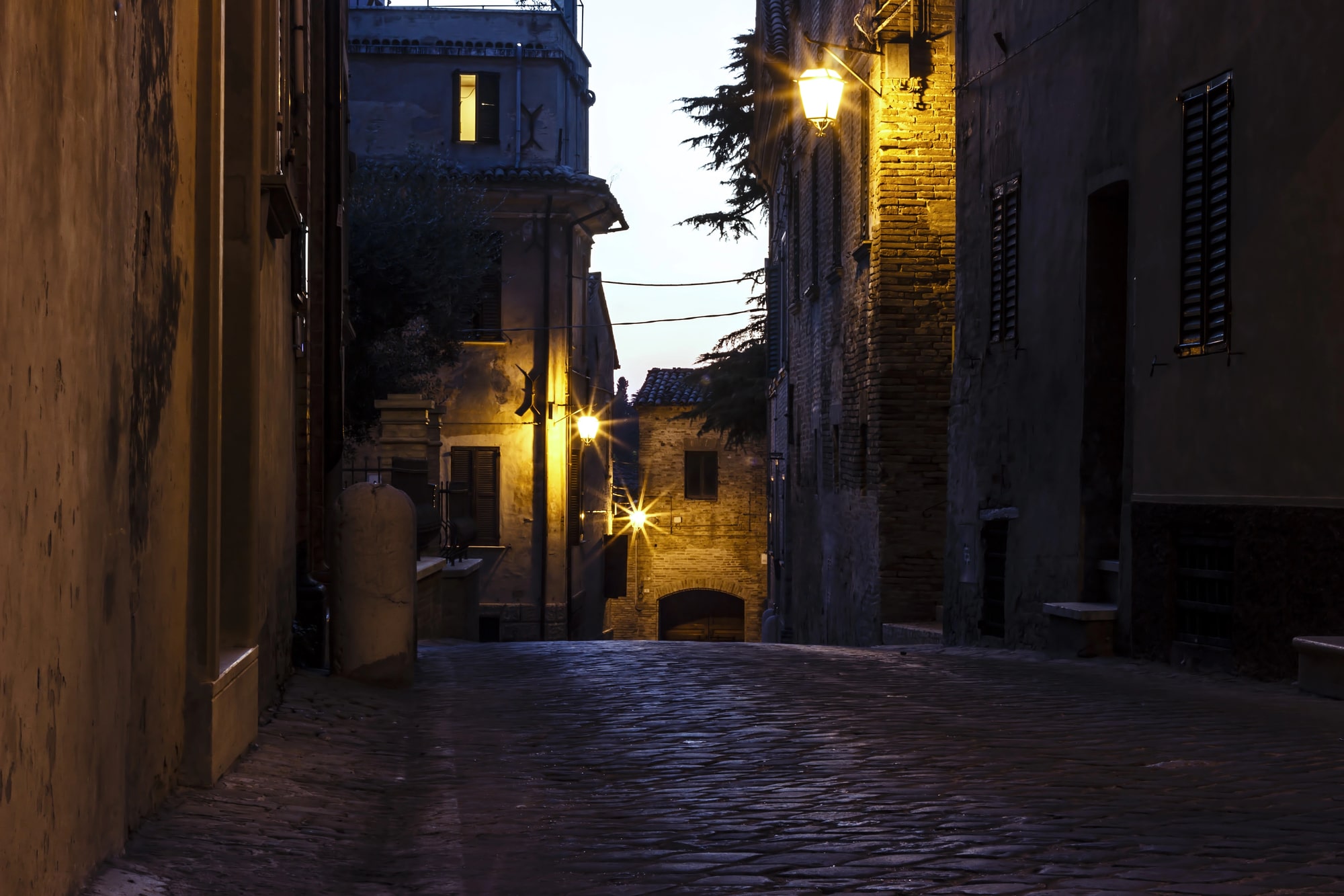 Streets in the old town of Corinaldo