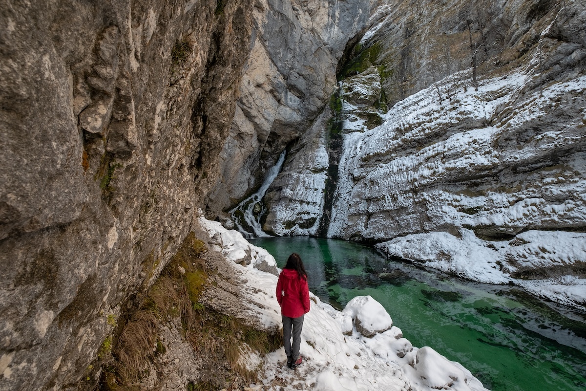 Savica Frozen waterfall in winter